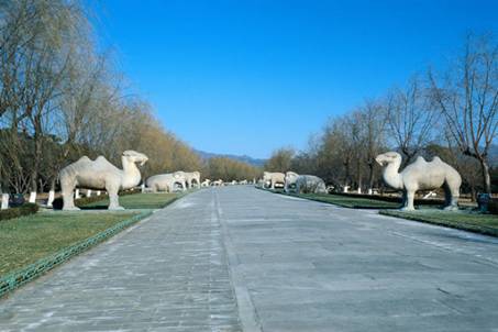 Ming Tombs are about 50 km far from Beijing urban. 