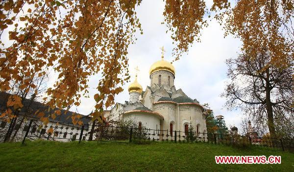 A view of the autumn scenery is pictured in the suburbs of Moscow, Russia, Oct. 16, 2010. [Xinhua/Lu Jinbo]