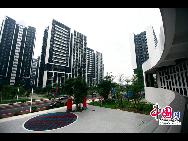 Media Village in the Asian Games Town is ready for the reception of the media members to cover the 16th Guangzhou Asian Games, from November 12 -27, 2010. [Zhao Na/ China.org.cn]