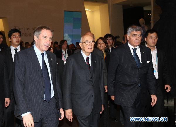Italian president visits Shanghai Expo