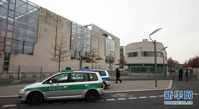 A package with suspected explosive was found in German Chancellor Angela Merkel&apos;s office, a government spokesman said Tuesday afternoon. [Xinhua]