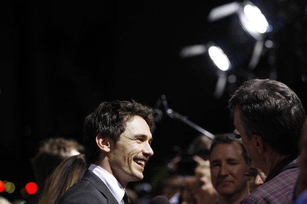 Franco is interviewed at the premiere of '127 Hours' at the Samuel Goldwyn theatre in Beverly Hills Cast member James Franco is interviewed at the premiere of '127 Hours' at the Samuel Goldwyn theatre in Beverly Hills, California November 3, 2010. The movie opens in the U.S. November 5. (Xinhua/Reuters)