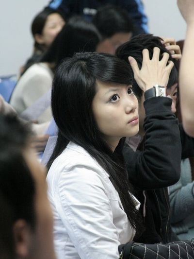 A girl from Chongqing University, Sun Wenting.[File photo]