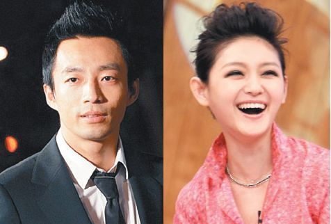 Wang Xiaofei (L) and Barbie Hsu get engaged after they dated four times. Barbie is five years older than Wang.[File photo]