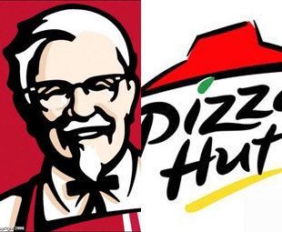 KFC,Pizza Hut.[File photo]