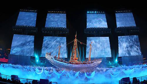 Opening ceremony performance of the Guangzhou Asian Games-sailing.