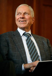 This October 9, 2006 file photo shows Edmund Phelps at Columbia University.