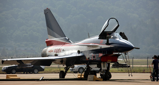 The photo taken on Nov. 14, 2010 shows an aircraft is ready for the 8th China International Aviation and Aerospace Exhibition. The exhibition, to be launched on Nov. 16 in Zhuhai, south China&apos;s Guangdong Province, will showcase about 70 aircraft of different models from all over the world. [Chinamil.com.cn]