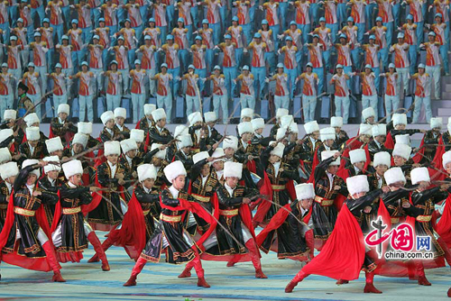 Art performance at the Closing Ceremony of the 16th Asian Games.