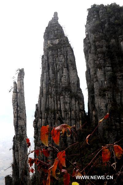 Photo taken on Nov. 27, 2010 shows the beautiful scenery of the grand canyon located in Enshi Tujia and Miao Autonomous Prefecture, central China's Hubei Province. [Xinhua/Pu Liangping]