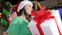 A high school performance team marches on the Hollywood Walk of Fame in Hollywood, California, the United States, Nov. 28, 2010.