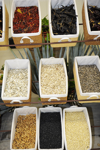 Exhibitions of local products in the Mexico pavilion at Cancunmesse, the convention center of the Cancun Climate change talks. [Dong Ning]