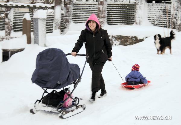 Heavy snowfall sweeps Finland