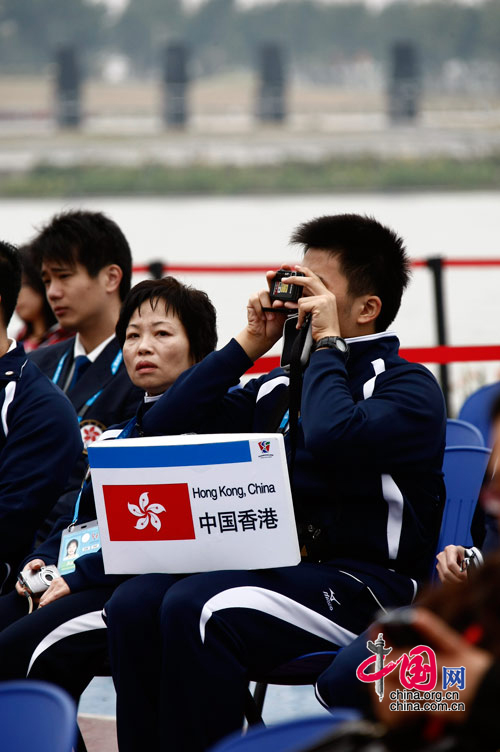 Members of China&apos;s Hong Kong delegation. [Zhao Na/ China.org.cn]