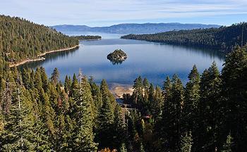 Lake Tahoe is warming along with other large lakes around the world. [NASA-JPL] 