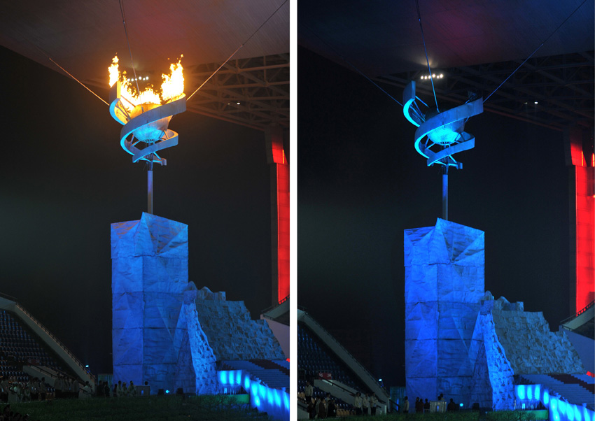 The closing ceremony of the Guangzhou 2010 Asian Para Games is held at Aoti Main Stadium in Guangzhou, South China&apos;s Guangdong province, Dec 19, 2010. [Photo/Xinhua]