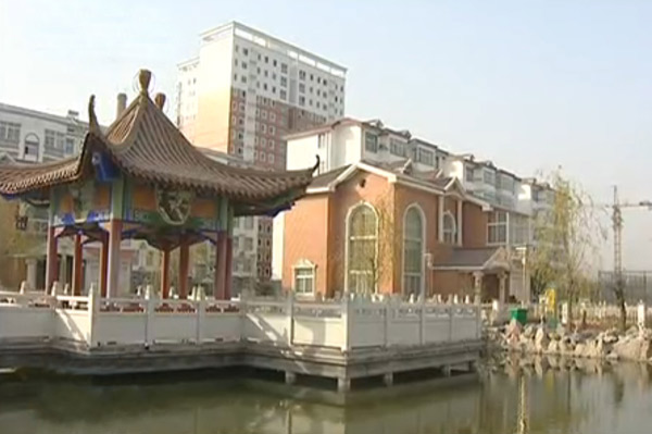 This snapshot from a CCTV program shows the exquisite decoration of the villas in Yucheng county in Henan province.