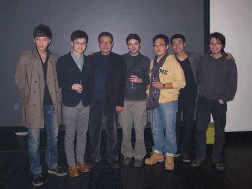 Young Directors arrive at the opening of the Beijing Gukai Film Festival held at the Yi House Boutique Hotel in 798 Art District, Beijing, on December 18, 2010.