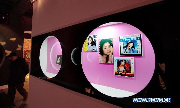 Album covers of late Taiwanese singer Teresa Teng are displayed at a theme museum in Beijing, capital of China, Dec. 25, 2010. The Beijing Teresa Teng memorial hall, which has eight exhibition sections, was launched Saturday.