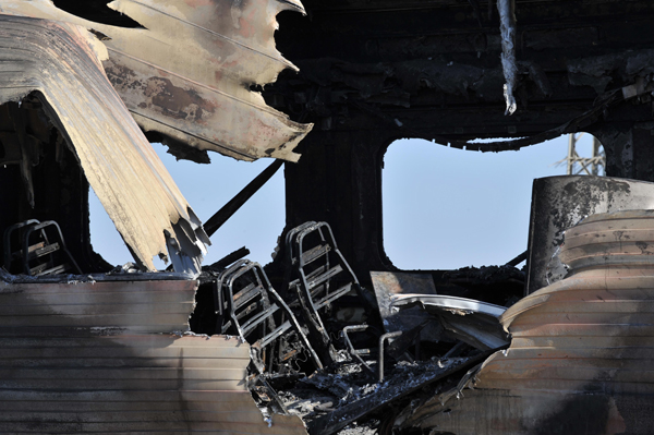 A fire broke out Tuesday morning on a railway car ferrying passengers in central Israel, injuring up to 40 people, mostly from shock or smoke inhalation, one of them in serious condition, local medics said. Emergency rescue teams arrived at the scene within minutes and began assisting in the evacuation of passengers, local media reports.