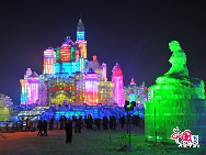 The 27th Harbin International Ice and Snow Festival opened on January 5, 2011 in Harbin, northeast China's Heilongjiang province, and will last for over one month. [Photo by Liu Guoxing]