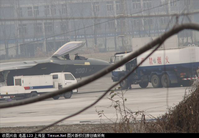 A photo which recently leaked online, has been theorized to be a stealth fighter jet, dubbed a J-20 fighter, for the Chinese military. [Xinhua]