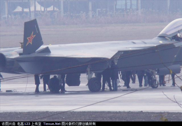 A photo which recently leaked online, has been theorized to be a stealth fighter jet, dubbed a J-20 fighter, for the Chinese military. [Xinhua]