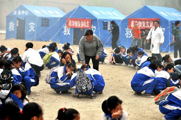 Quake drill conducted in Ningxia