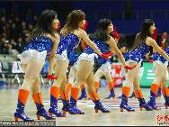 Basketball cheering squad from Shanghai Team.