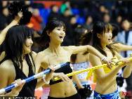 Basketball cheering squad from Jilin Team.