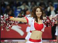 Basketball cheering squad from Liaoning Team.