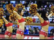 Basketball cheering squad from Guangdong Team.