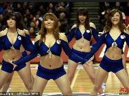 Basketball cheering squad from Shandong Team.