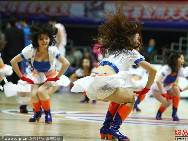 Basketball cheering squad from Shanghai Team.