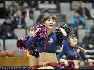 Basketball cheering squad from Xinjiang Team.