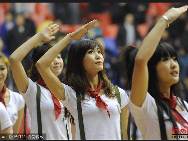 Basketball cheering squad from Jilin Team.