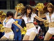 Basketball cheering squad from Shandong Team.