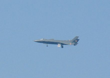 A photo which recently leaked online, has been theorized to be a stealth fighter jet, dubbed a J-20 fighter, for the Chinese military. [Xinhua]