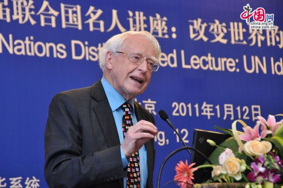 &apos;UN ideas have more influence and impact than is generally realized, on economic and social development and environment as well as on human rights and peacekeeping,&apos; notes Sir Richard Jolly. [Pierre Chen / China.org.cn]