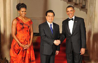 Obama hosts state dinner in honor of Hu Jintao