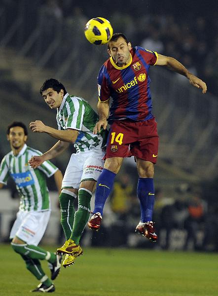 Barcelona lost 3-1 on the night against second division leaders Betis, but qualified 6-3 on aggregate thanks to their 5-0 first leg win. (Xinhua/AFP) 