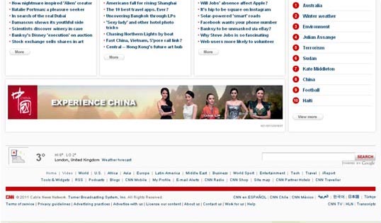 China.org.cn promotion featured on CNN homepage