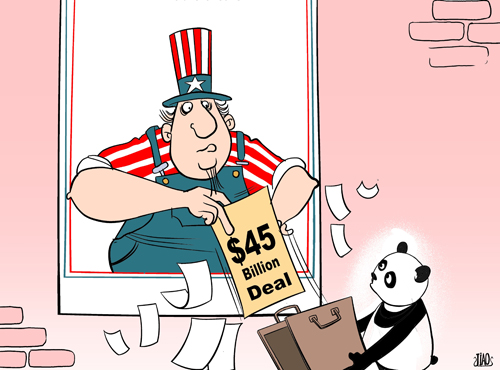 America wants it  [By Jiao Haiyang/China.org.cn]