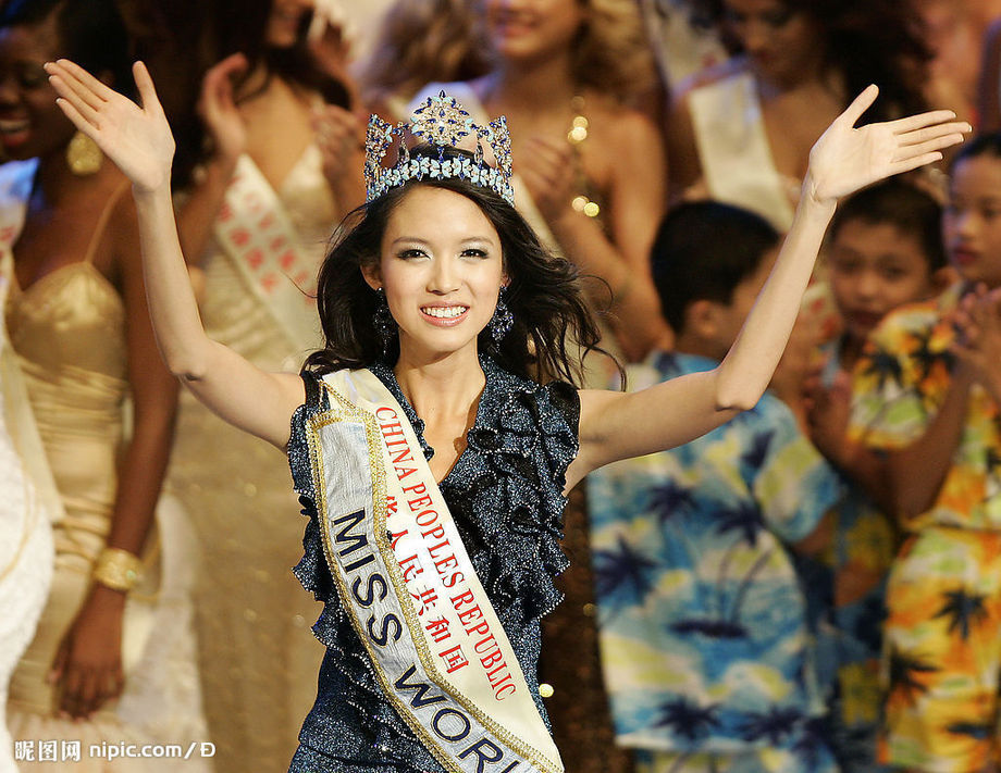 Zhang Zilin is a beauty queen and fashion model who won Miss China World in 2007 and was crowned Miss World 2007, representing the People&apos;s Republic of China. Zhang is now working as a fashion model. [Photo/Agencies]