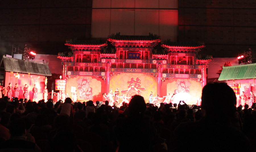 Panoramic view of the classic marriage show held in Capital Museum on Jan. 22.