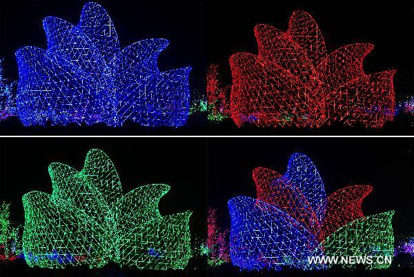 Illuminations are seen during the 17th Zigong International Dinosaur Lantern Festival in Zigong, southwest China's Sichuan Province, Jan. 24, 2011. The lantern festival, which kicked off on Monday, will last for 43 days to celebrate the Chinese Spring Festival which falls on Feb. 3 this year. 