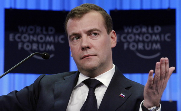 Russia's President Dmitry Medvedev speaks at the opening session of the World Economic Forum (WEF) in Davos January 26, 2011. [Agencies] 