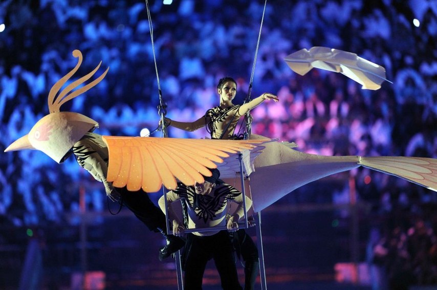 Photo taken on Jan. 30, 2011 shows the opening ceremony of the 7th Asian Winter Games in Astana, capital of Kazakhstan. The 7th Asian Winter Games lasts from Jan. 30 to Feb. 6. [Photo/sina]