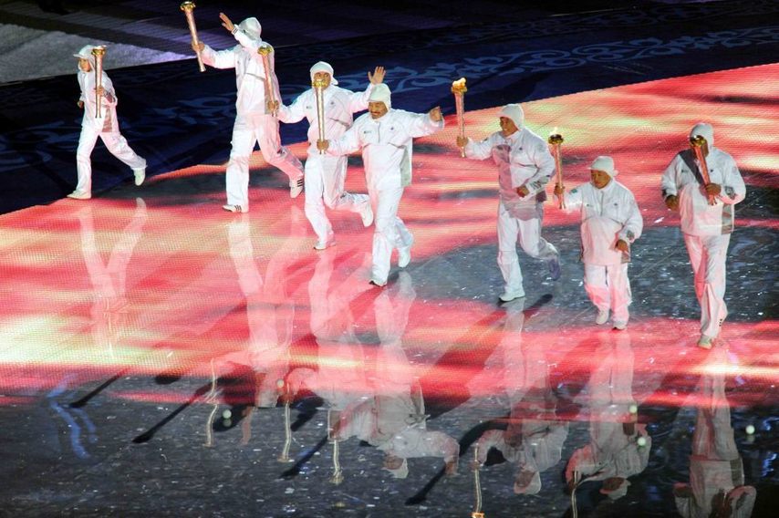 Photo taken on Jan. 30, 2011 shows the opening ceremony of the 7th Asian Winter Games in Astana, capital of Kazakhstan. The 7th Asian Winter Games lasts from Jan. 30 to Feb. 6. [Photo/sina]