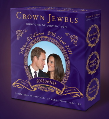 Crown Jewels Condoms of Distinction is producing souvenir packs that bear a picture of Prince William and his fiancée, Kate Middleton, gazing into each other's eyes.